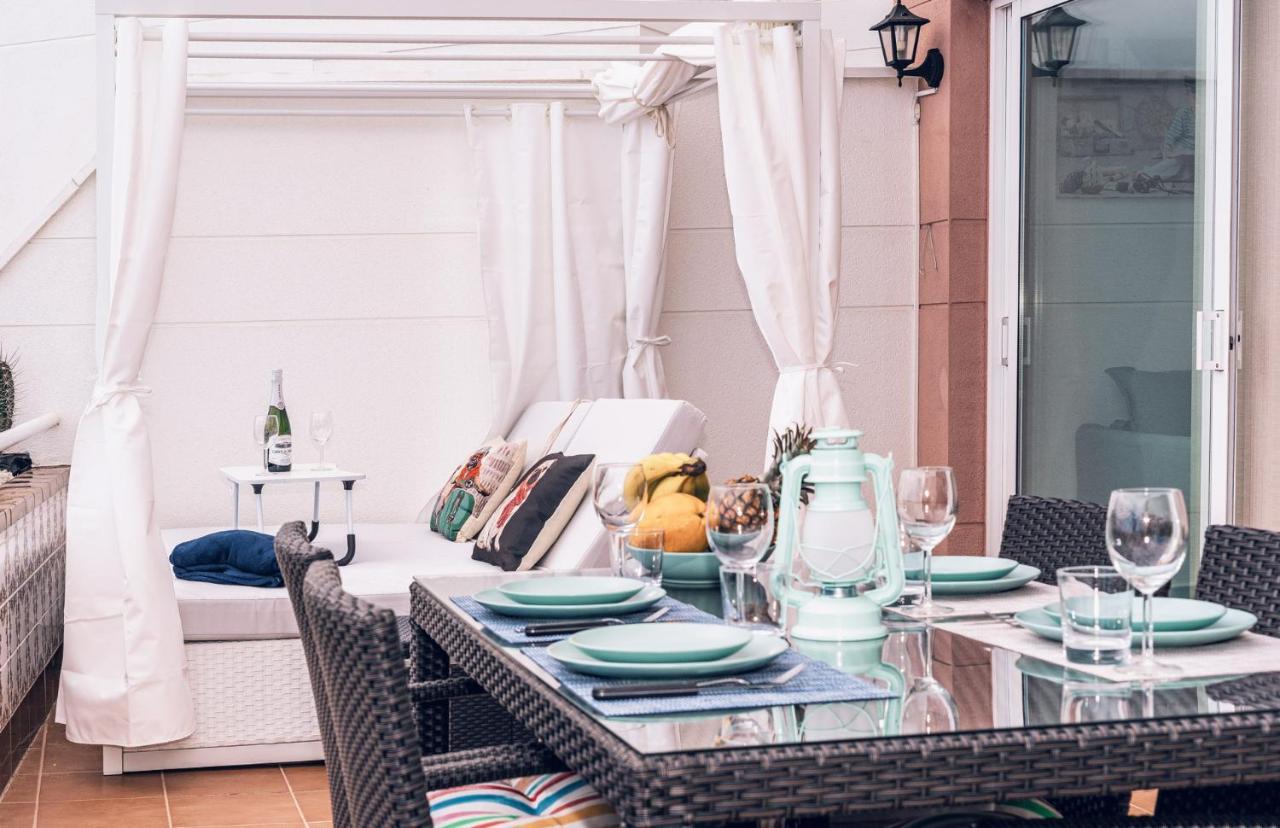 Ferienwohnung Luxury Penthouse 105M2,Bali Bed,Heated Pool,Sunset Costa Adeje  Exterior foto